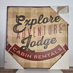 Explore Adventure Lodge Cabin Rentals Wall Art Plaque